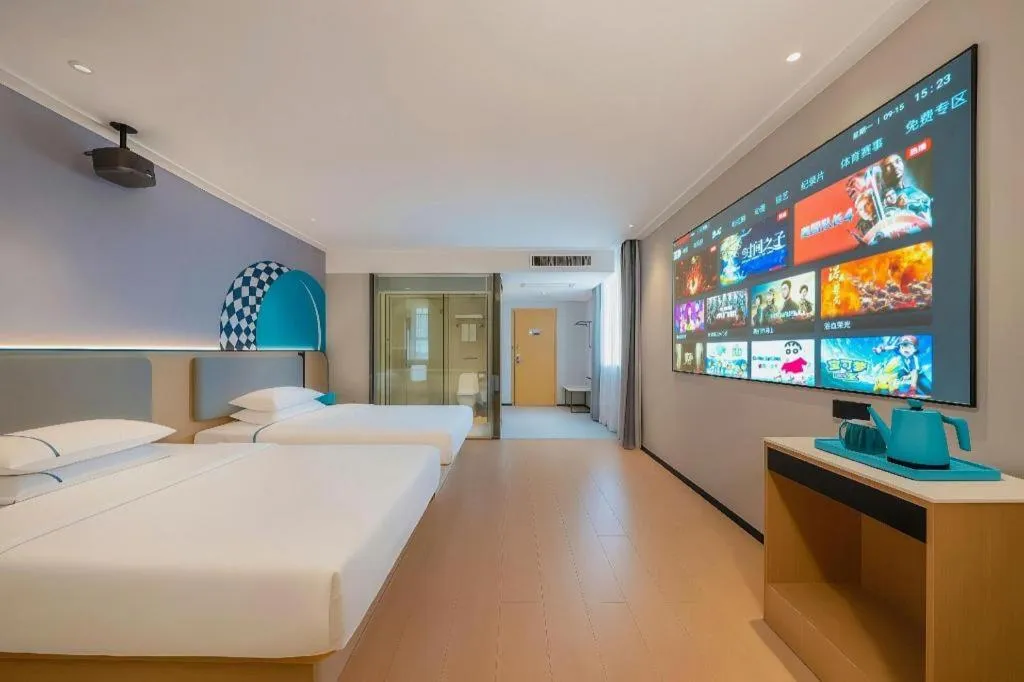 Bed in City Comfort Inn Guigang Pingnan Bus Station Jiangbin Park