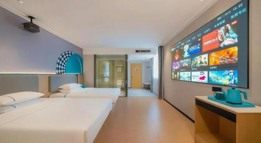 Bed in City Comfort Inn Guigang Pingnan Bus Station Jiangbin Park