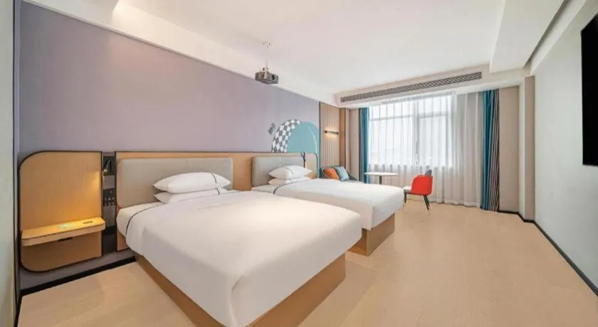 Bed in City Comfort Inn Guigang Pingnan Bus Station Jiangbin Park