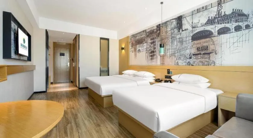 Bed in City Comfort Inn Nanning Kede Zoo Qingchuan Metro Station