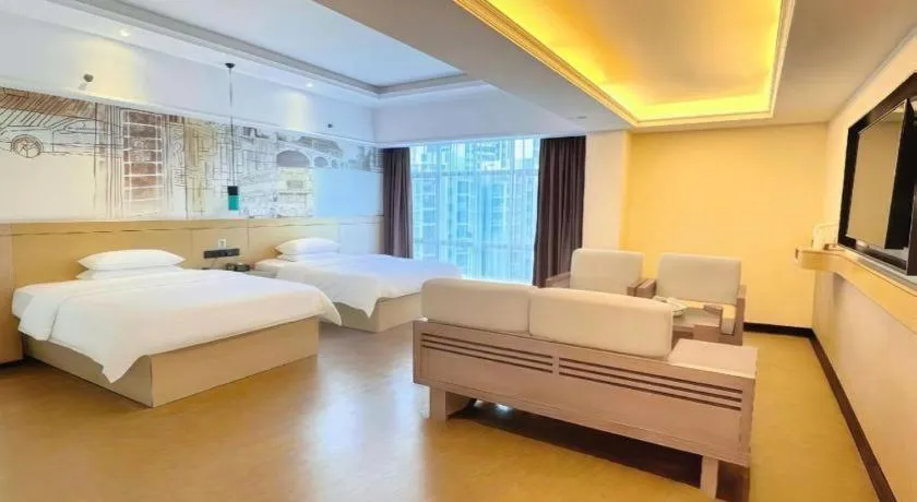Bed in City Comfort Inn Huizhou Longmen