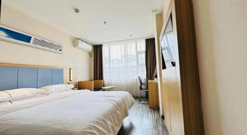 Bed in City Comfort Inn Chengdu Hongpailou Wuhou Avenue Metro Station