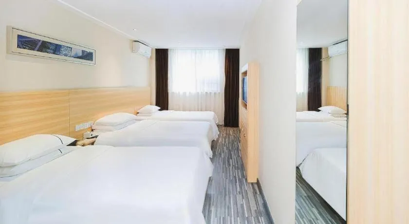 Bed in City Comfort Inn Wuhan Zoo Guobo Maying Road Metro Station