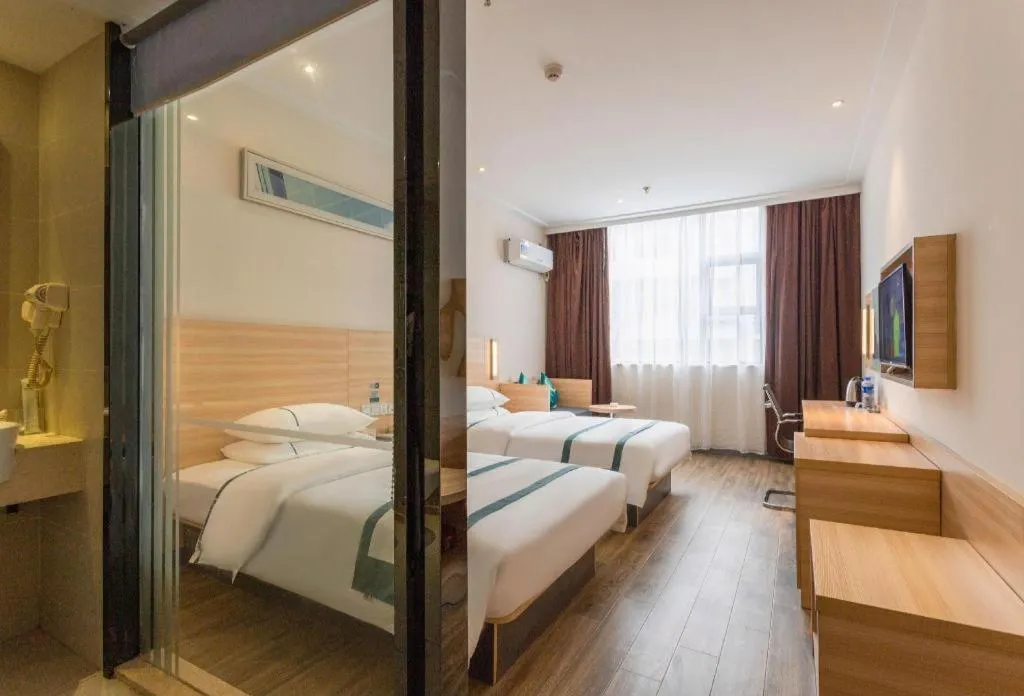 Bed in City Comfort Inn Wuhan Zoo Guobo Maying Road Metro Station