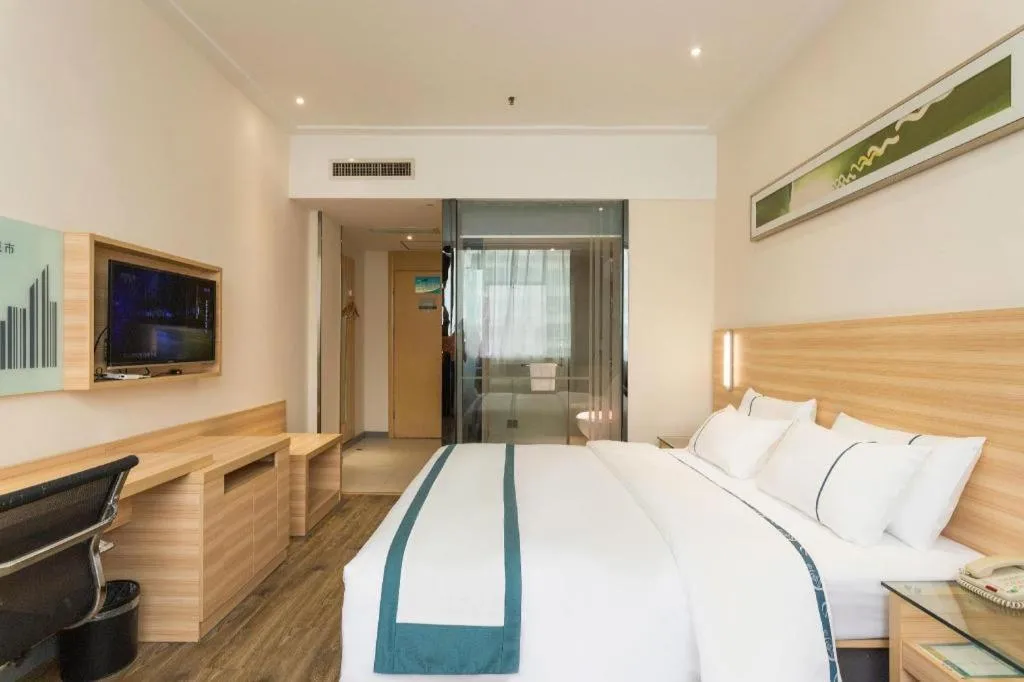 Bed in City Comfort Inn Wuhan Zoo Guobo Maying Road Metro Station