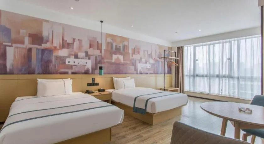 Bed in City Comfort Inn Nanning International Exhibition Jinhu Plaza