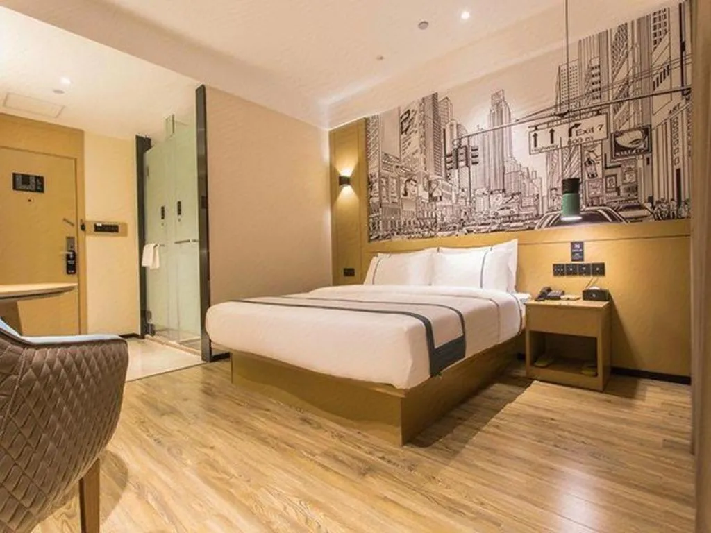 Bed in City Comfort Inn Nanning International Exhibition Jinhu Plaza