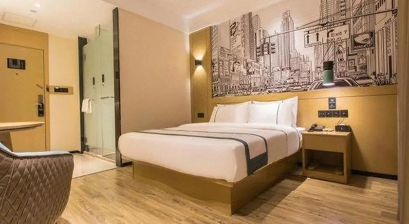 Bed in City Comfort Inn Nanning International Exhibition Jinhu Plaza