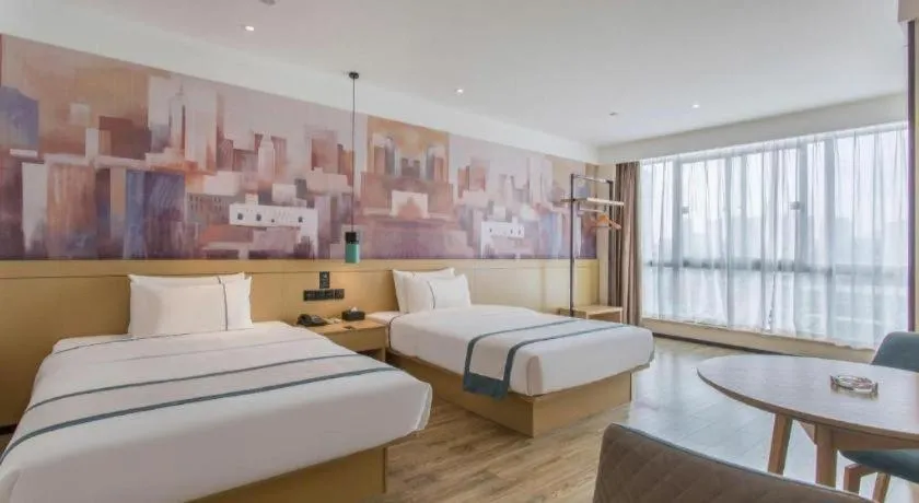 Bed in City Comfort Inn Nanning International Exhibition Jinhu Plaza