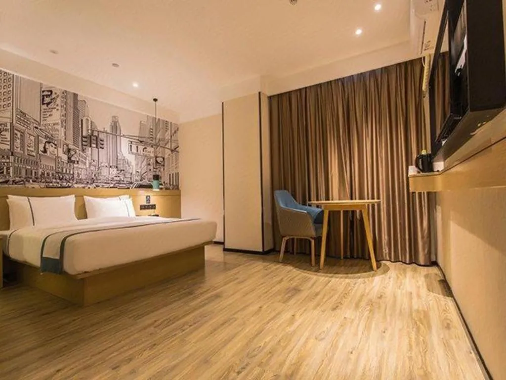 Bed in City Comfort Inn Nanning International Exhibition Jinhu Plaza