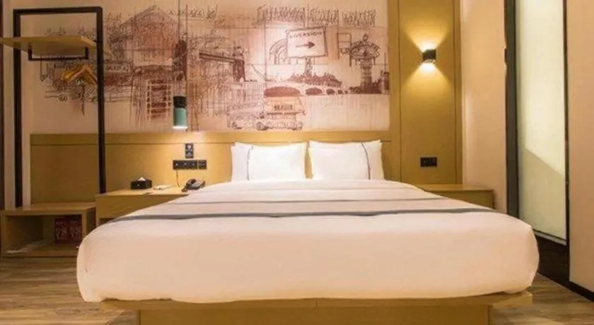 Bed in City Comfort Inn Nanning International Exhibition Jinhu Plaza