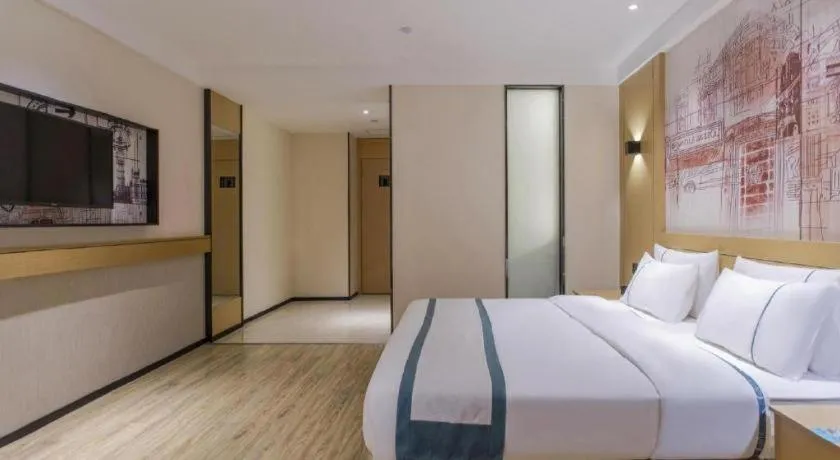 Bed in City Comfort Inn Nanning International Exhibition Jinhu Plaza