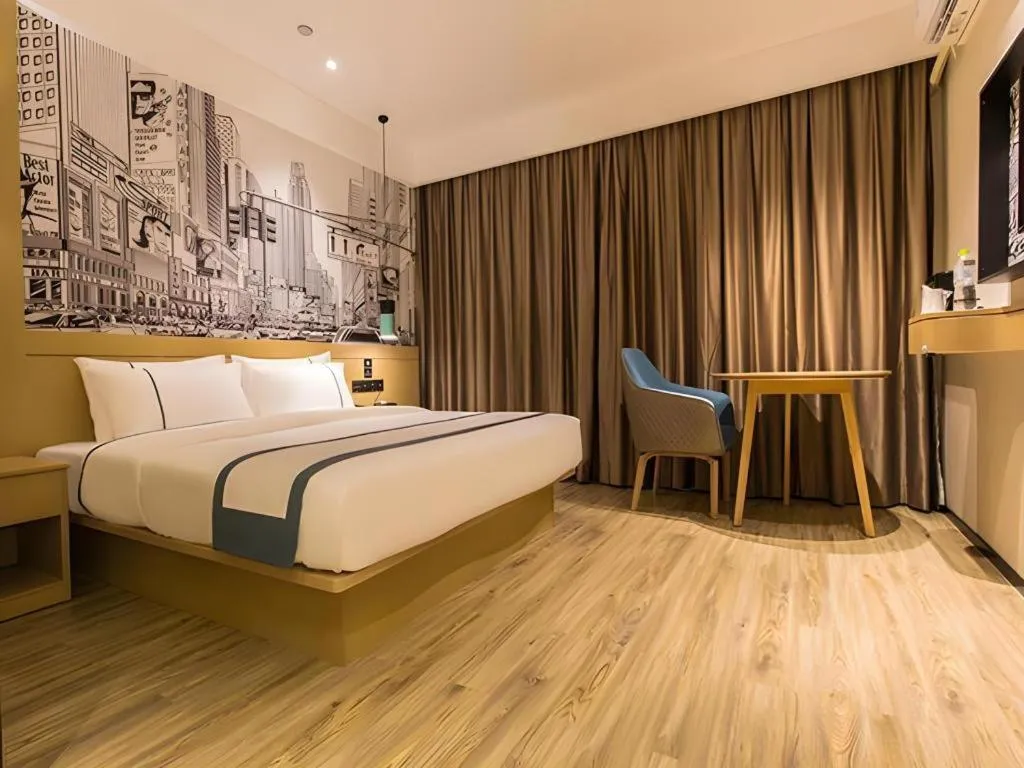 Bed in City Comfort Inn Nanning International Exhibition Jinhu Plaza