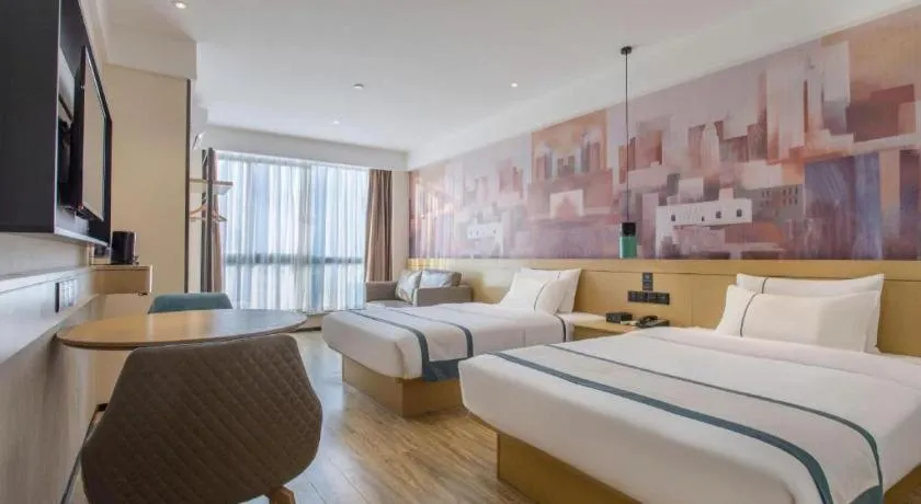 Bed in City Comfort Inn Nanning International Exhibition Jinhu Plaza