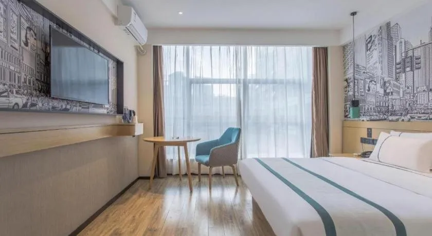 Bed in City Comfort Inn Nanning International Exhibition Jinhu Plaza