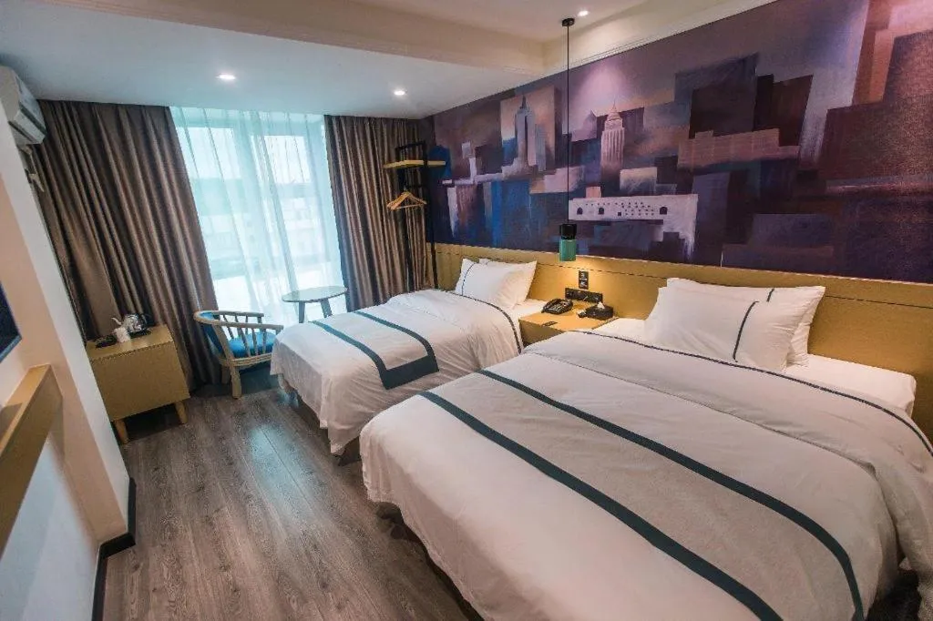 Bed in City Comfort Inn Shaoguan High-speed Railway Station Xilian Examination Center