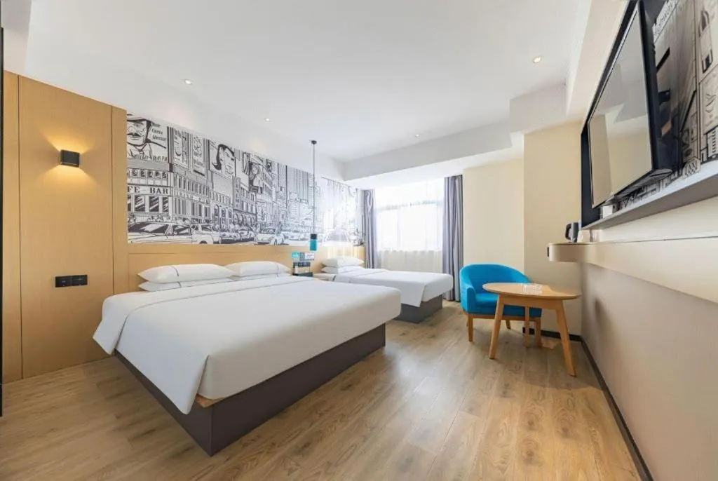 Bed in City Comfort Inn Changde Lixian Taohuatan