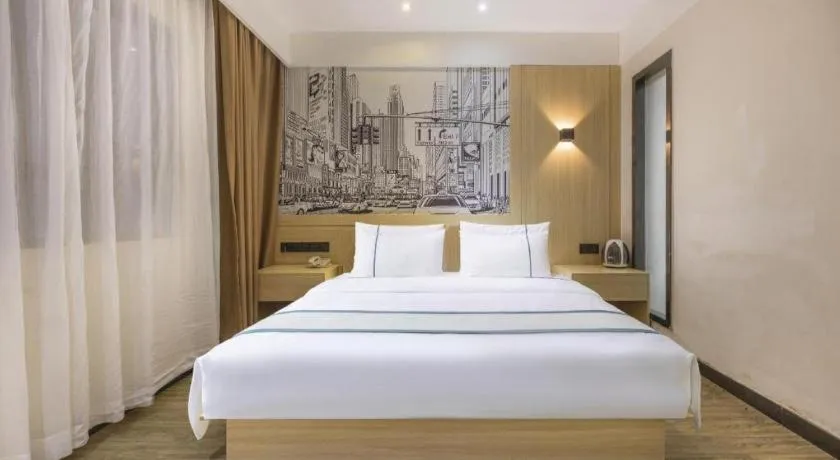 Bed in City Comfort Inn Changde Lixian Taohuatan