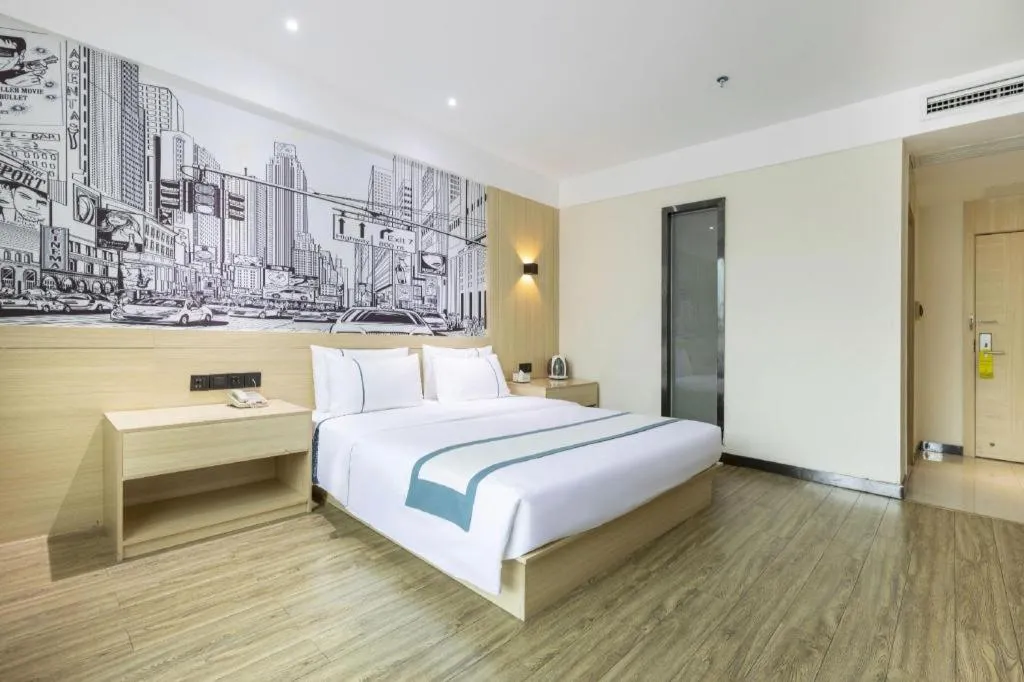 Bed in City Comfort Inn Changde Lixian Taohuatan