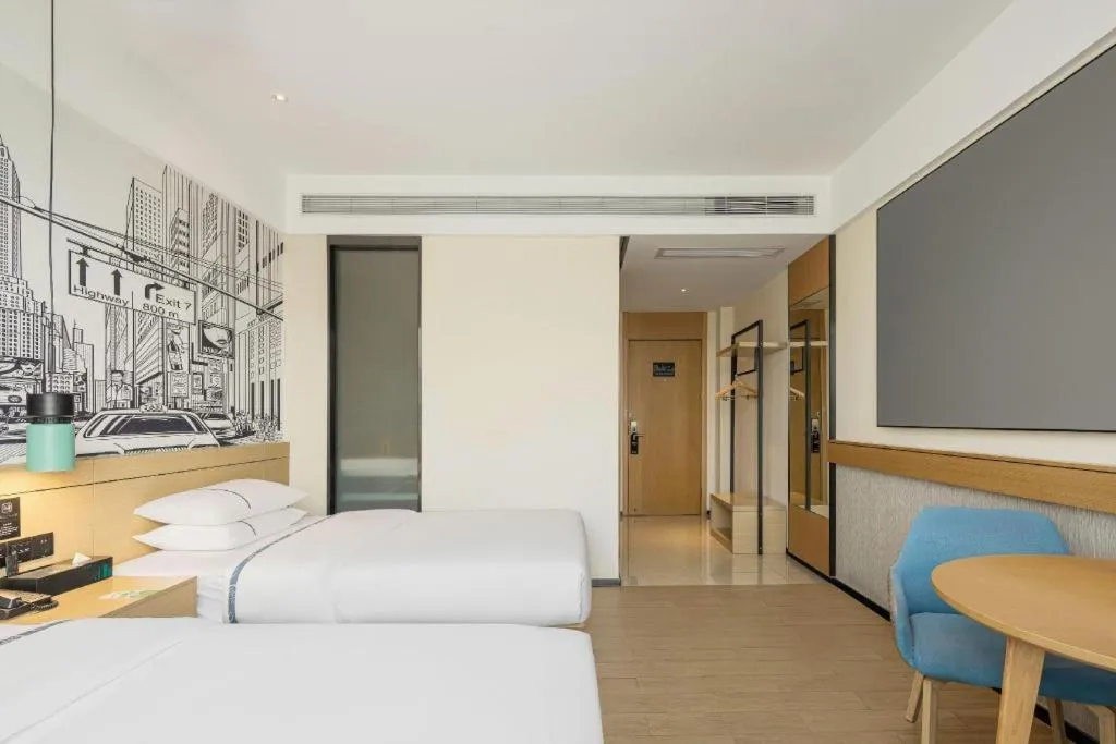 Bed in City Comfort Inn Changde Lixian Taohuatan