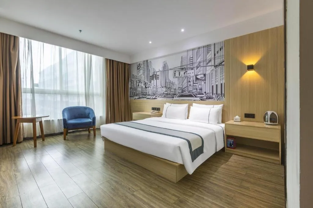 Bed in City Comfort Inn Changde Lixian Taohuatan