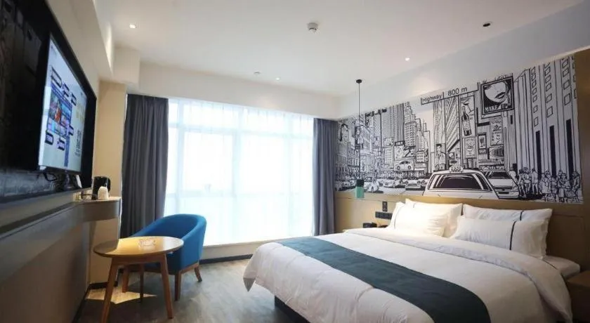 Bed in City Comfort Inn Changde Lixian Taohuatan