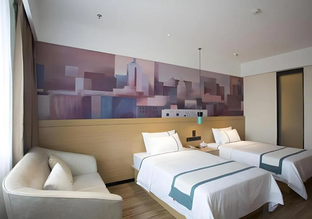 Bed in City Comfort Inn Suzhou Zhangjiagang Jingang Changjiang Xi Road