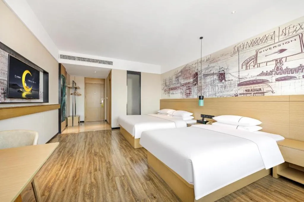 Bed in City Comfort Inn Suzhou Zhangjiagang Jingang Changjiang Xi Road