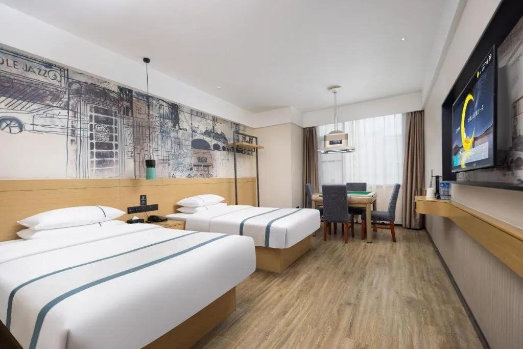Bed in City Comfort Inn Yingcheng Walking Street