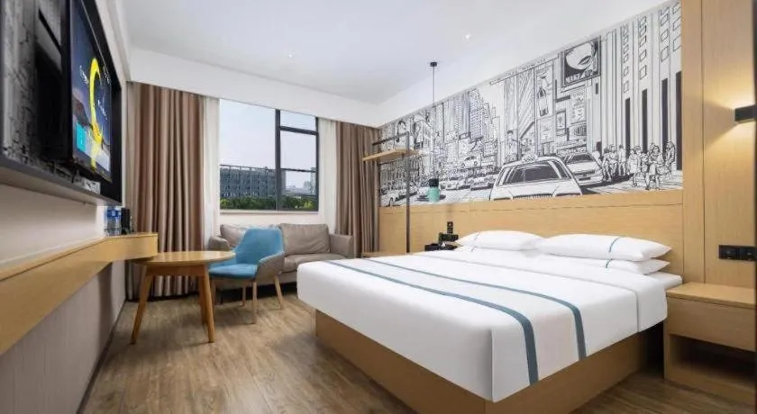 Bed in City Comfort Inn Yingcheng Walking Street