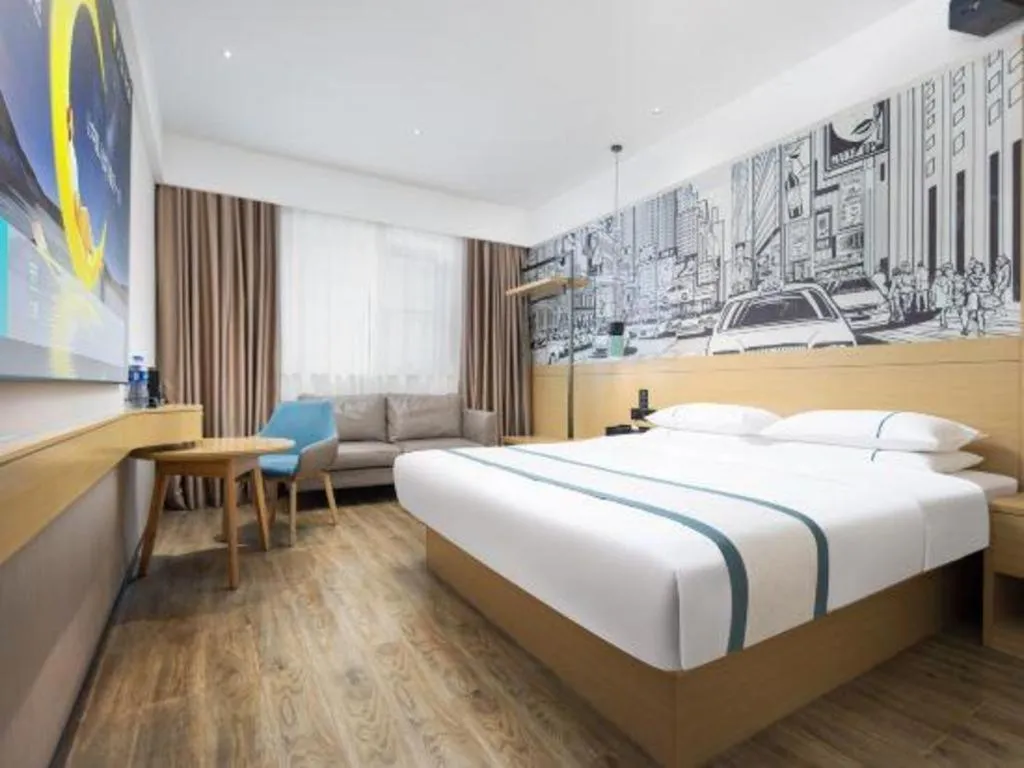 Bed in City Comfort Inn Yingcheng Walking Street