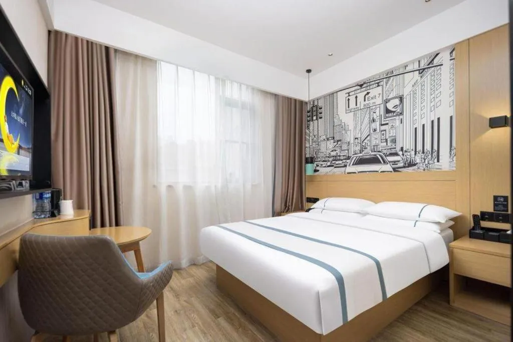 Bed in City Comfort Inn Yingcheng Walking Street