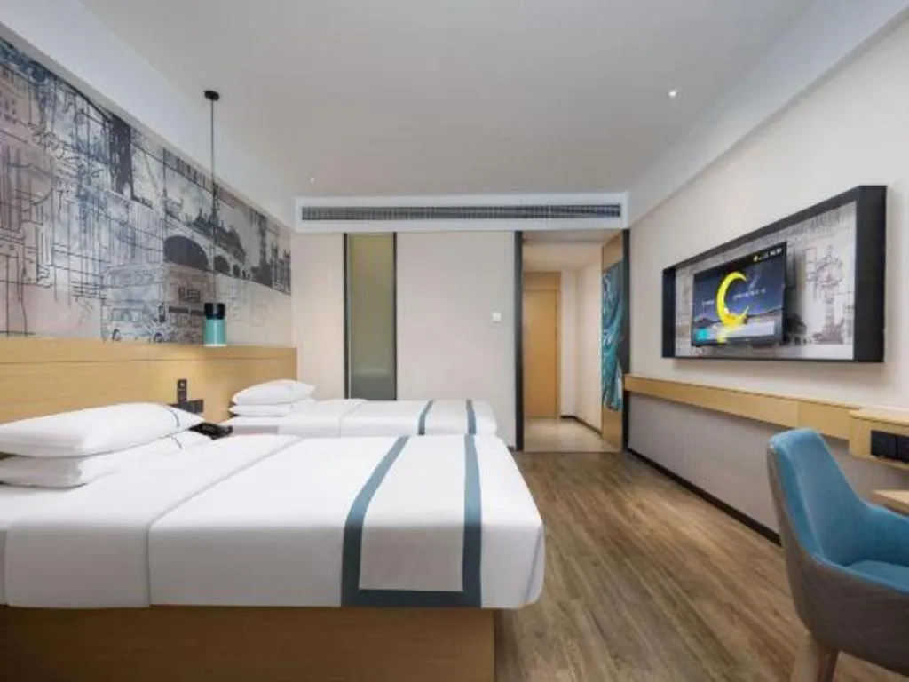 Bed in City Comfort Inn Yingcheng Walking Street