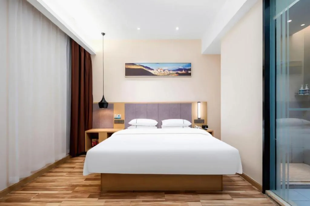 Bed in City Comfort Inn Wuhan Jianghan Road Wangjiaxiang Matou