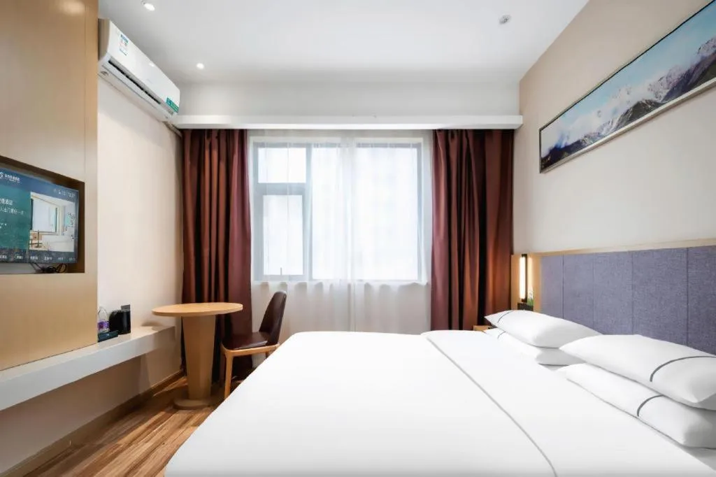 Bed in City Comfort Inn Wuhan Jianghan Road Wangjiaxiang Matou