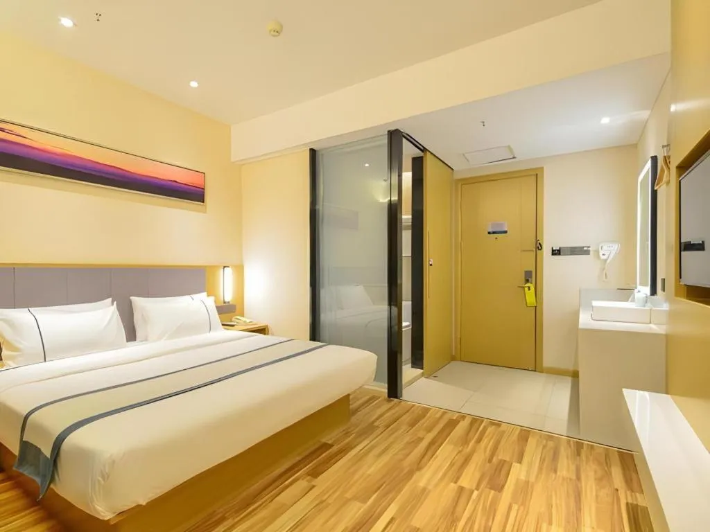 Bed in City Comfort Inn Wuhan Jianghan Road Wangjiaxiang Matou