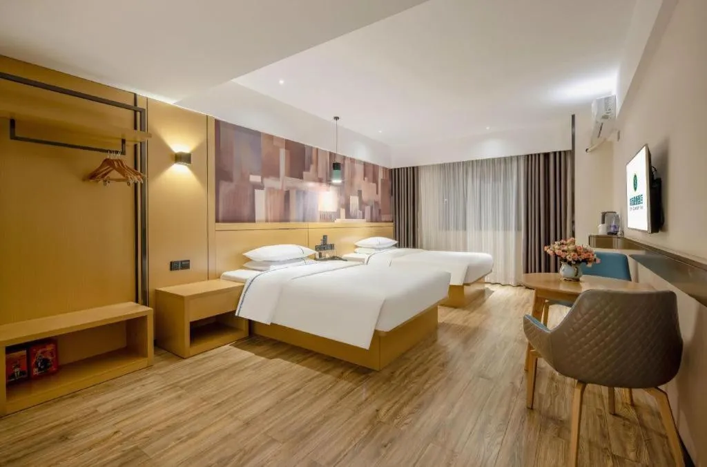 Bed in City Comfort Inn Hezhou Huangyao Ancient Town