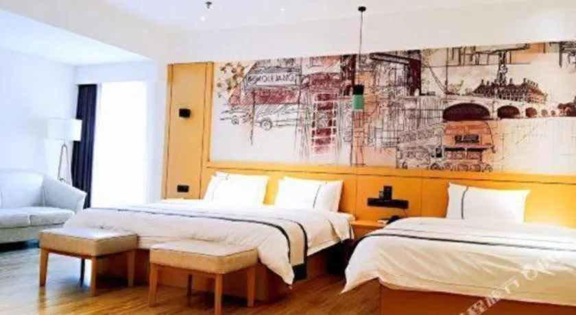 Bed in City Comfort Inn Hezhou Huangyao Ancient Town