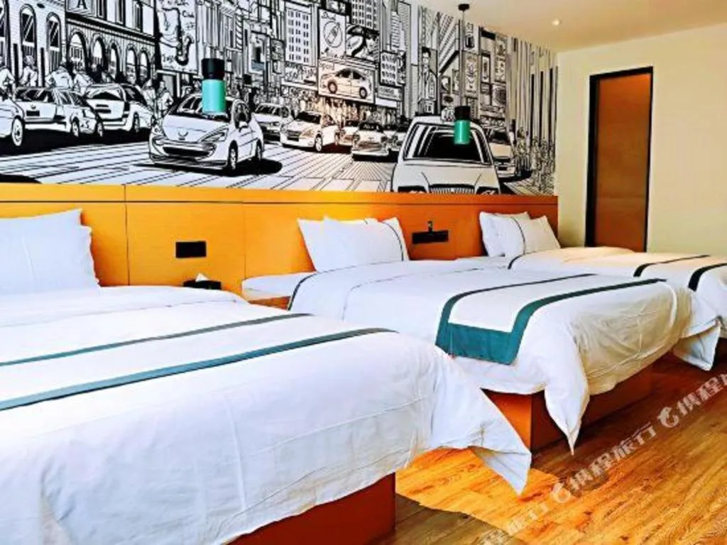 Bed in City Comfort Inn Hezhou Huangyao Ancient Town