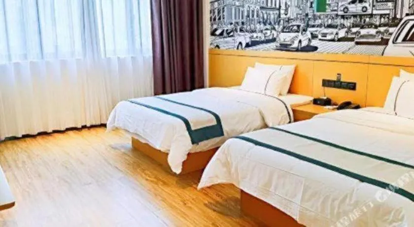 Bed in City Comfort Inn Hezhou Huangyao Ancient Town