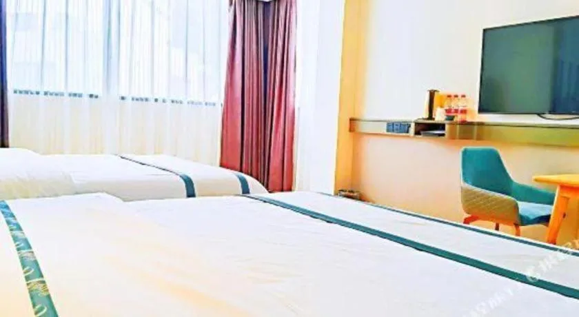 Bed in City Comfort Inn Hezhou Huangyao Ancient Town