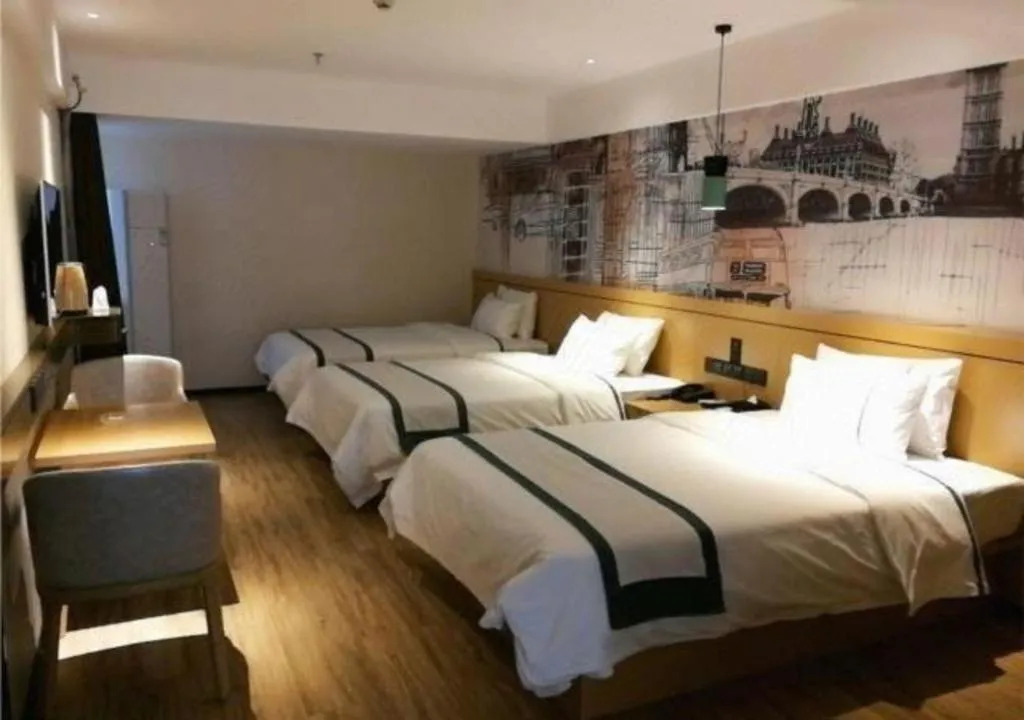 Bed in City Comfort Inn Hezhou Huangyao Ancient Town