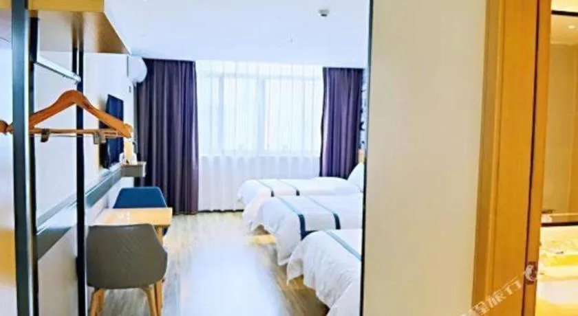 Bed in City Comfort Inn Hezhou Huangyao Ancient Town