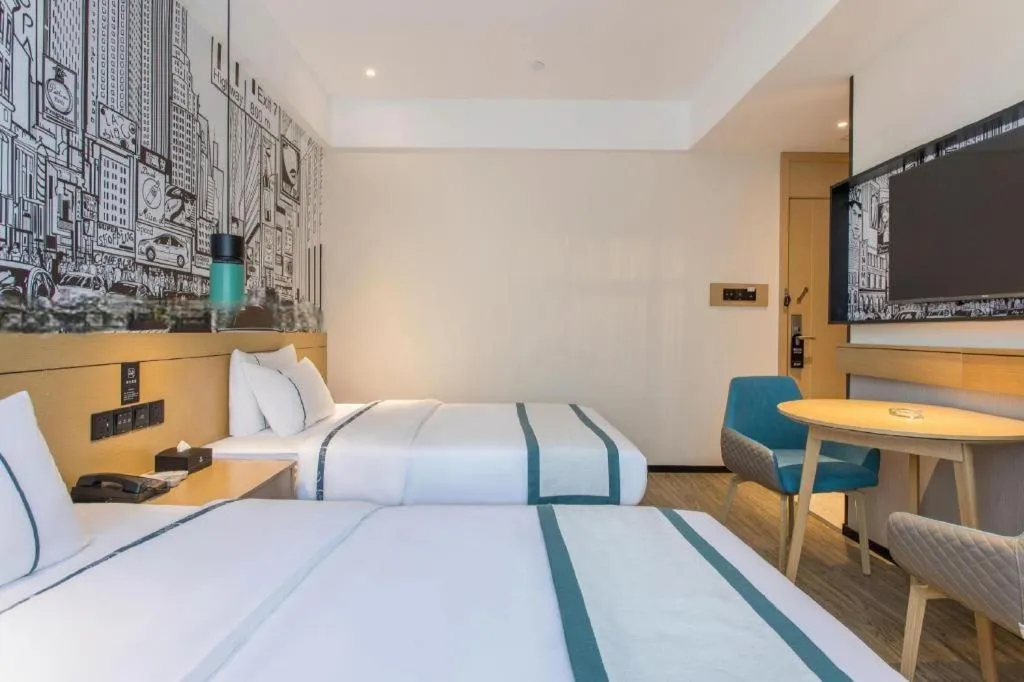 Bed in City Comfort Inn Jinzhou Bohai University Wanda Plaza