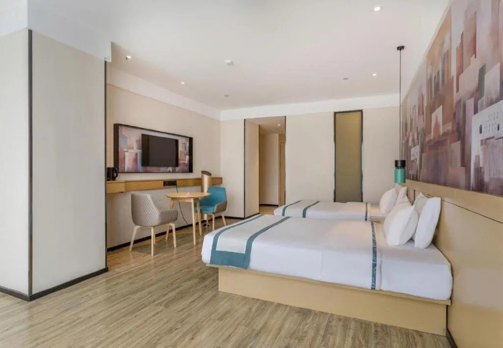 Bed in City Comfort Inn Jinzhou Bohai University Wanda Plaza