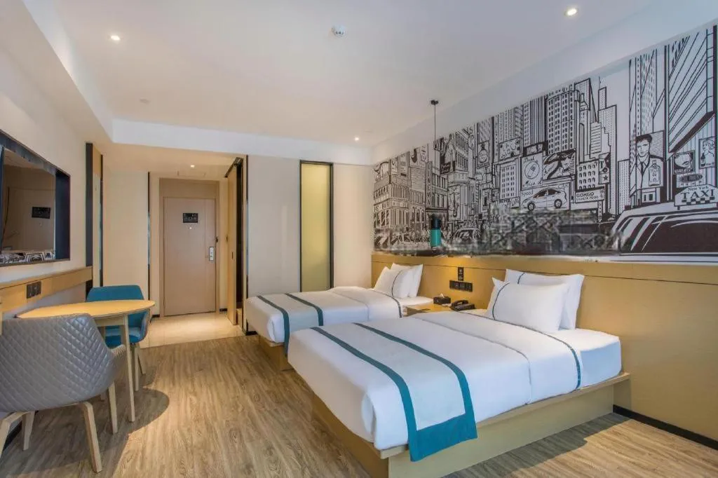 Bed in City Comfort Inn Jinzhou Bohai University Wanda Plaza