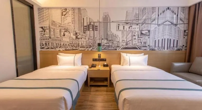 Bed in City Comfort Inn Jinzhou Bohai University Wanda Plaza