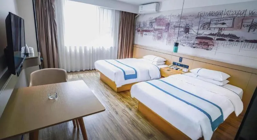 Bed in City Comfort Inn Guigang Hecheng Wanda Plaza