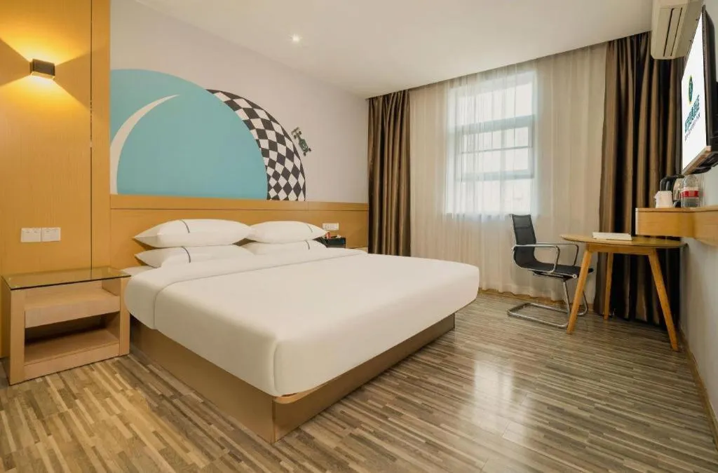 Bed in City Comfort Inn Liuzhou Baisha Bus Station Shengli Barbecue City