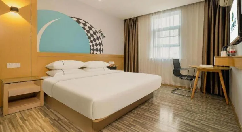 Bed in City Comfort Inn Liuzhou Baisha Bus Station Shengli Barbecue City